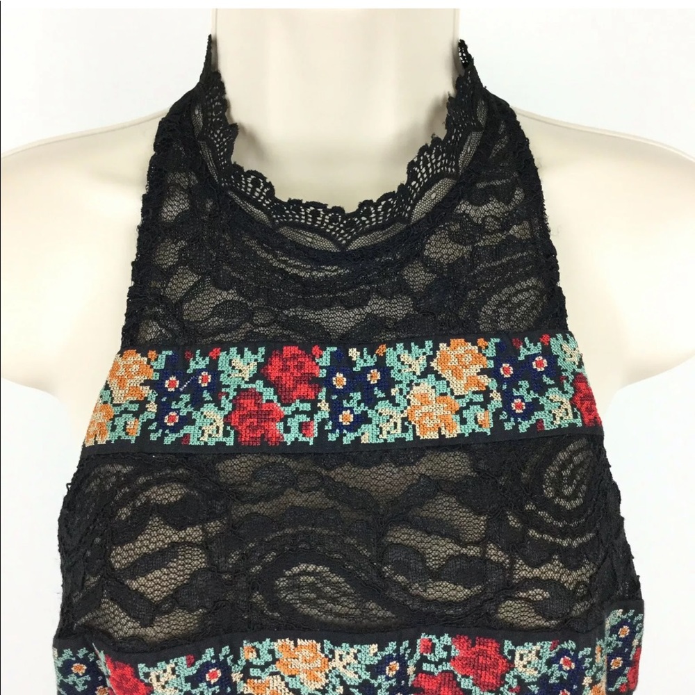 Free People Black Halter Sheath Dress Size 4 - Picture 7 of 10